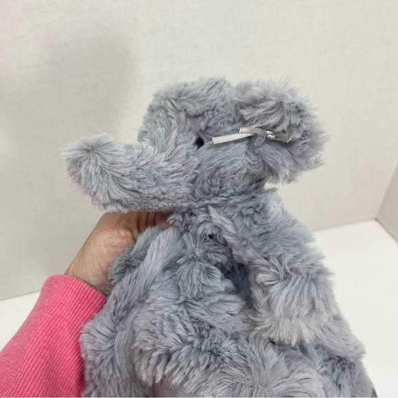 Cloud Island Gray Elephant Lovey Security Blanket Satin Trim and Back Baby Plush - Picture 8 of 15